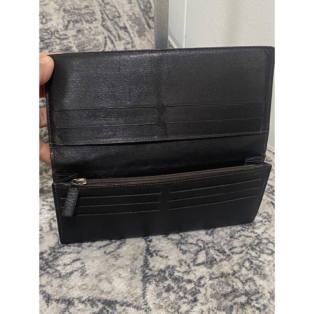Vintage Dunhill Sidecar Calf Leather Long Bifold Wallet in Black - Picture 6 of 9